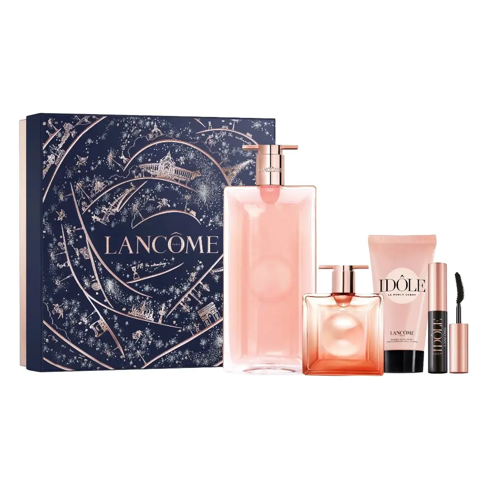 LANCOME - GIFT SET IDOL EDP 100ML + 25ML + BODY CREAM 50ML + MASCARA 2.5ML