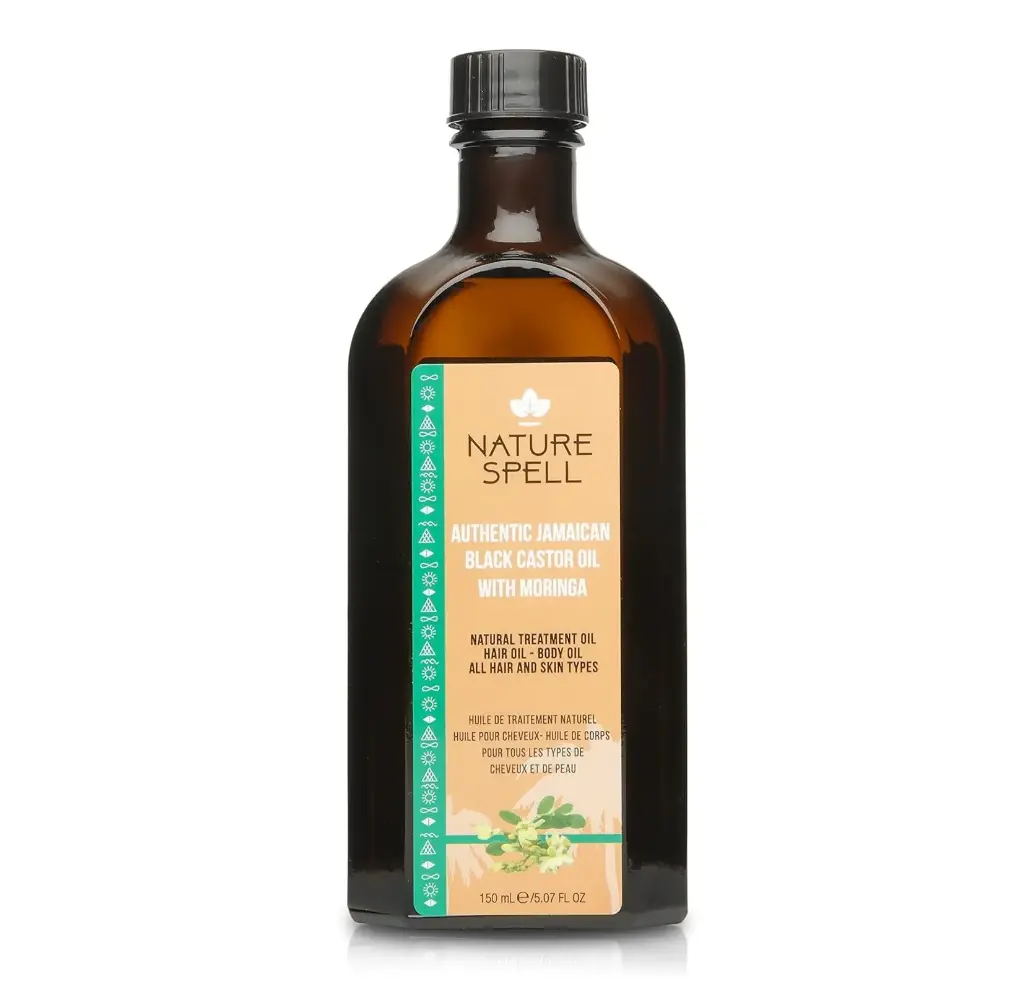 NATURE SPELL - AUTHENTIC JAMAICAN BLACK CASTOR OIL WITH MORINGA NATURAL TREATMENT OIL HAIR OIL AND BODY OIL ALL HAIR AND SKIN TYPES 150ML