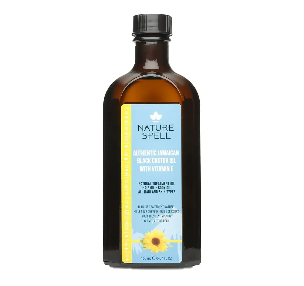 ناتشر سبيل - زيت الخروع الأسود الجامايكي الأصلي مع فيتامين E للعلاج والعناية بالشعر والجسم لجميع أنواع الشعر والبشرة 150 مل