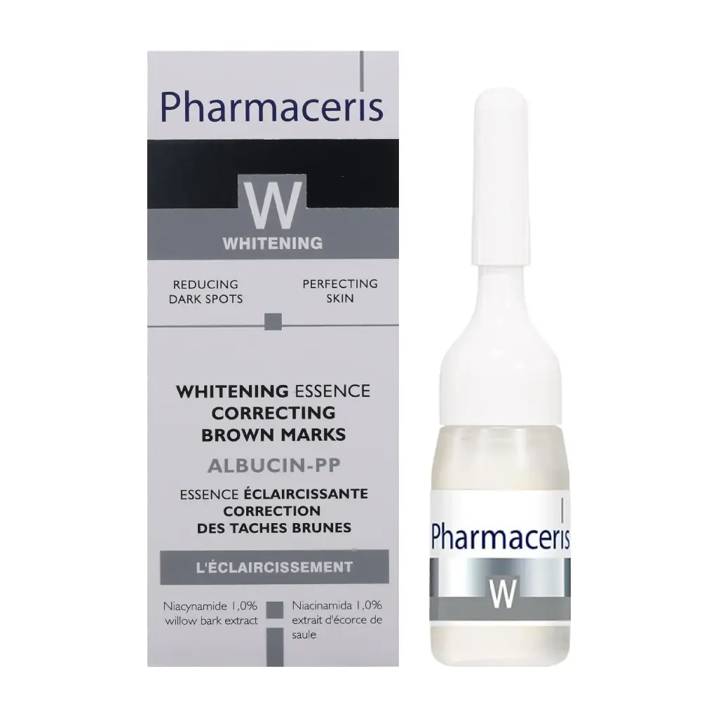 PHARMACERIS - W ALBUCIN PP WHITENING ESSENCE CORRENTING BROWN MARKS 3X4 ML