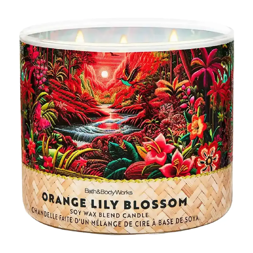 BATH & BODY WORKS - ORANGE LILY BLOSSOM CANDLE 411G