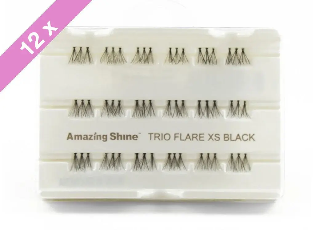 MIRAGE COSMETICS - 092 TRIO FALSE EYELASHES #FLARE SHORT BLACK