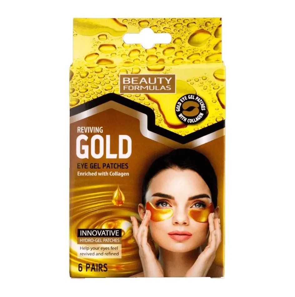 BEAUTY FORMULAS - REVIVING GOLD EYE GEL PATCHES ENRICHED WITH COLLAGEN 6 PAIRSأزواج