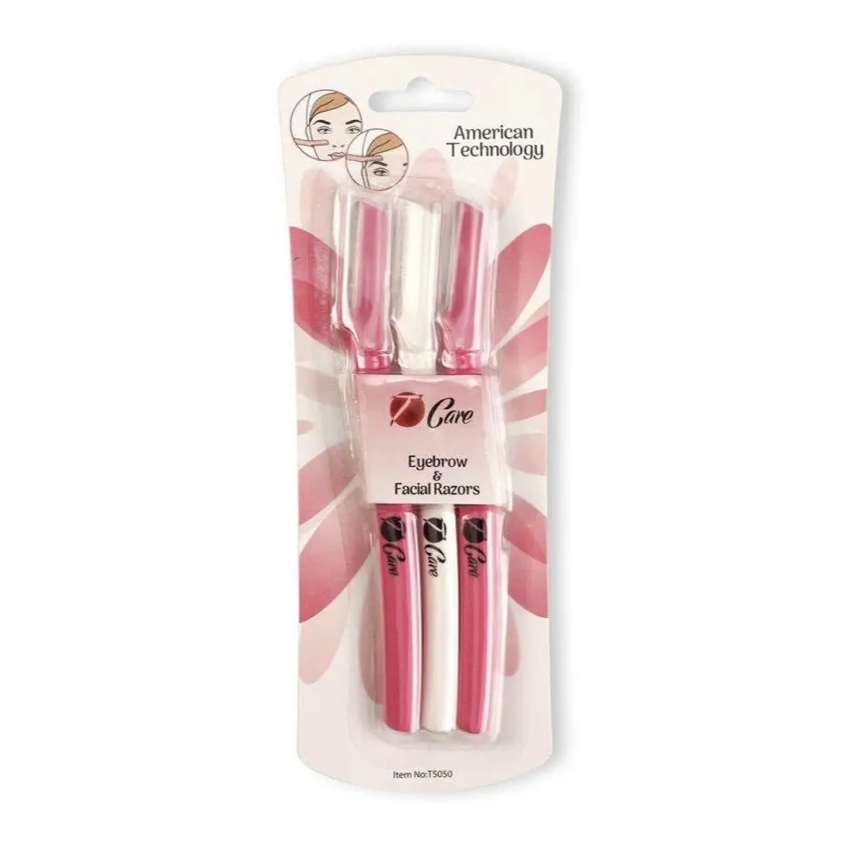 TRIPLE CARE - EYEBROW & FACIAL RAZORS 3PCS