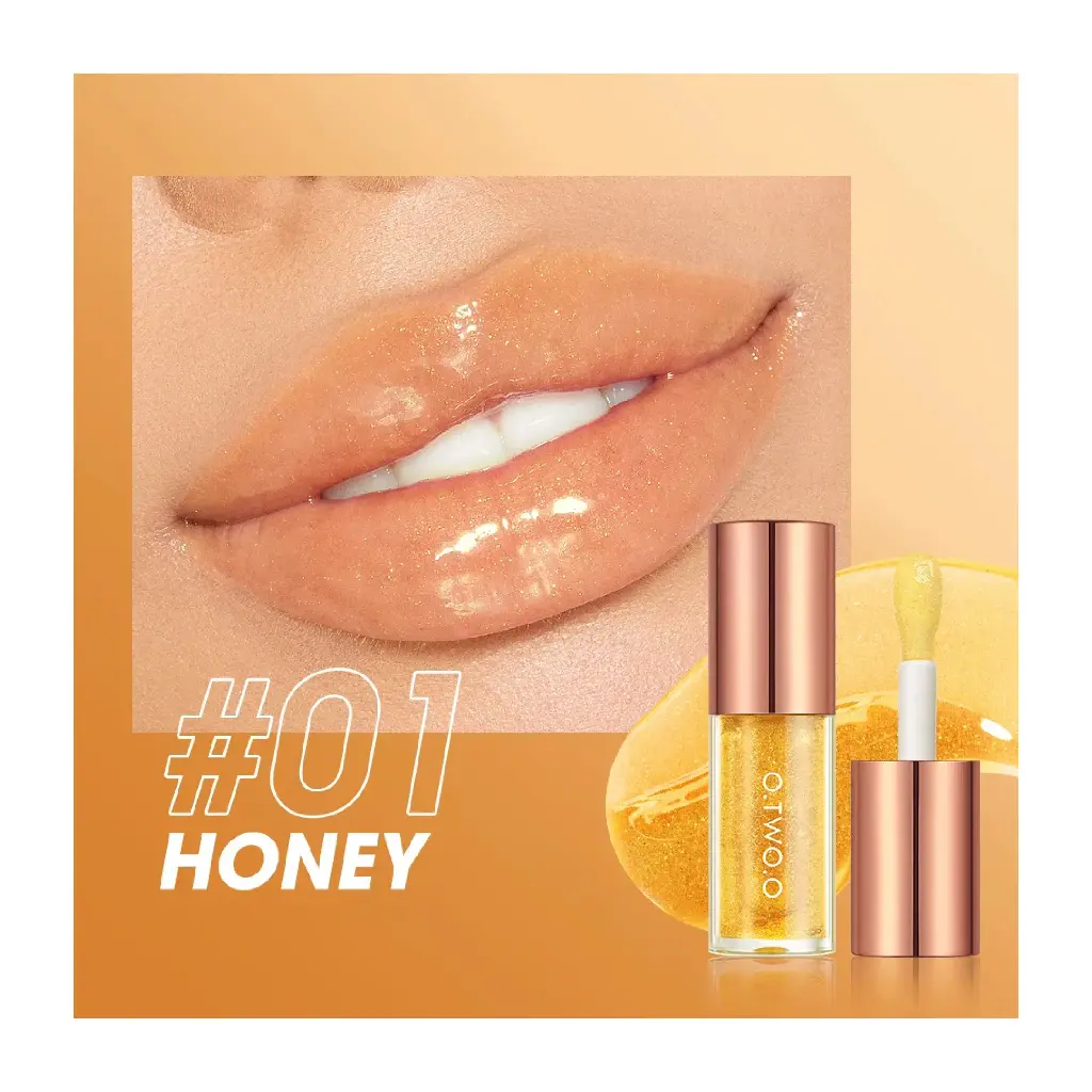 O.TWO.O - CRYSTAL SHINY DEEPLY HYDRATES REPAIR LIP OIL FOR DRY LIPS 4G