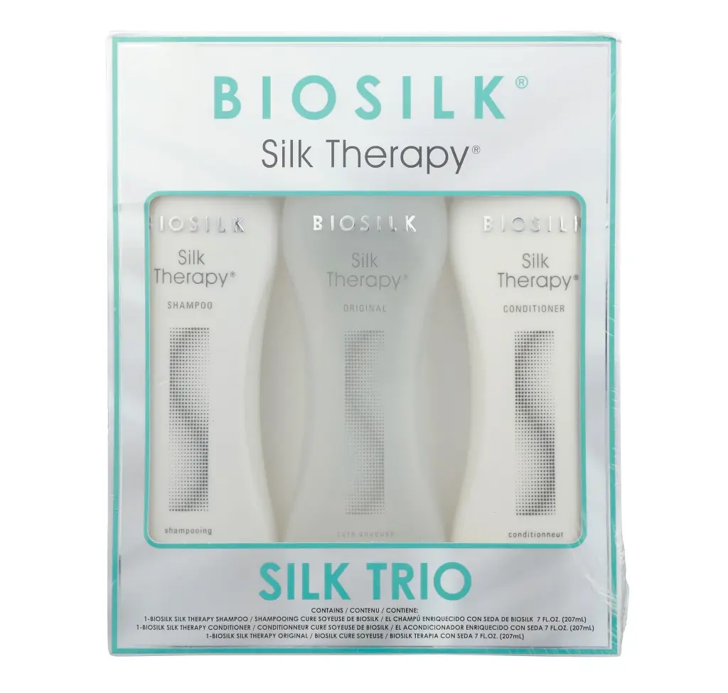 BIOSILK - TRIO SET SILK THERAPY SHAMPOO 355ML + SILK THERAPY 355ML + SILK THERAPY CONDITIONER 355ML