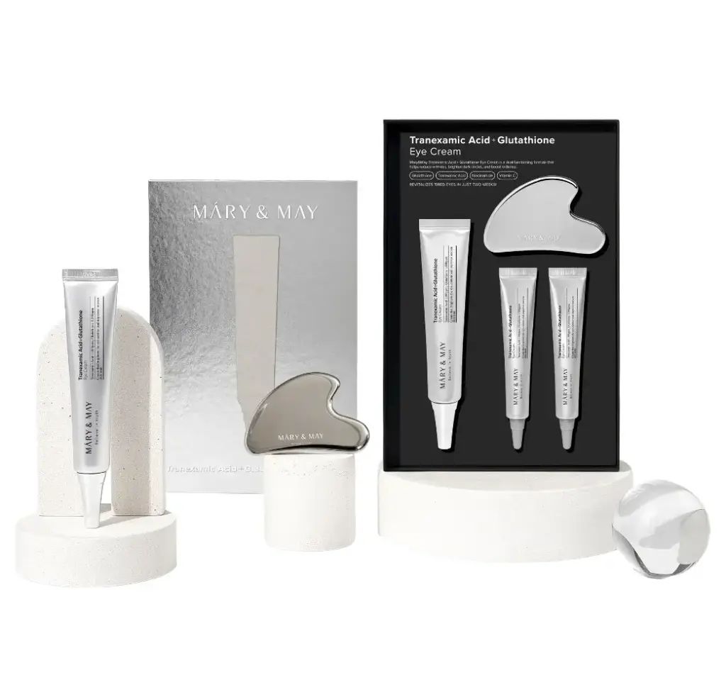 ماري آند ماي - طقم كريم العيون بحمض الترانيكساميك والجلوتاثيون 4 قطع