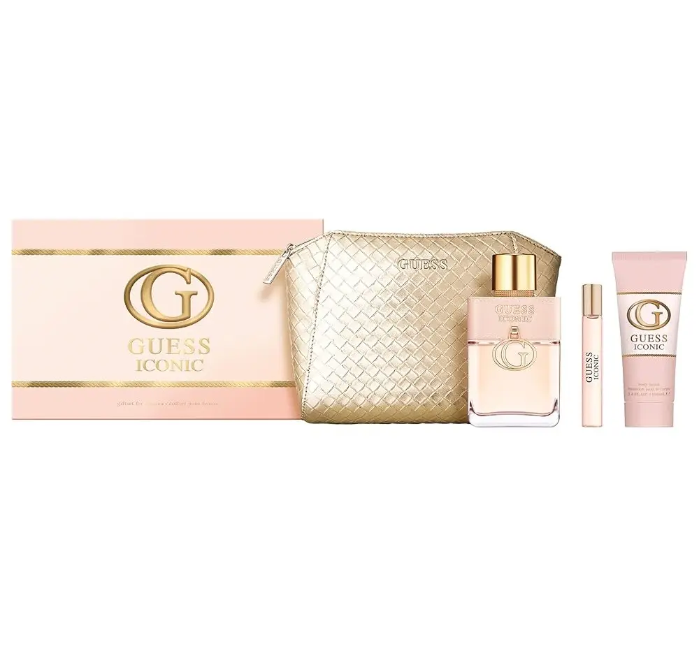 GUESS - GIFT SET ICONIC EDP 100ML + 15ML + BODY LOTION 100ML + GUESS BAG