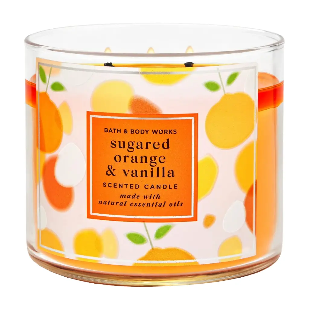 BATH & BODY WORKS - SUGARED ORANGE & VANILLA CANDLE 411G