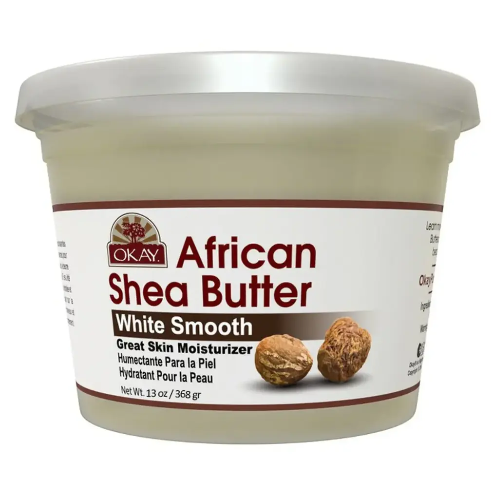 OKAY - AFRICAN SHEA BODY BUTTER WHITE SMOOTH GREAT SKIN MOISTURIZER 368G