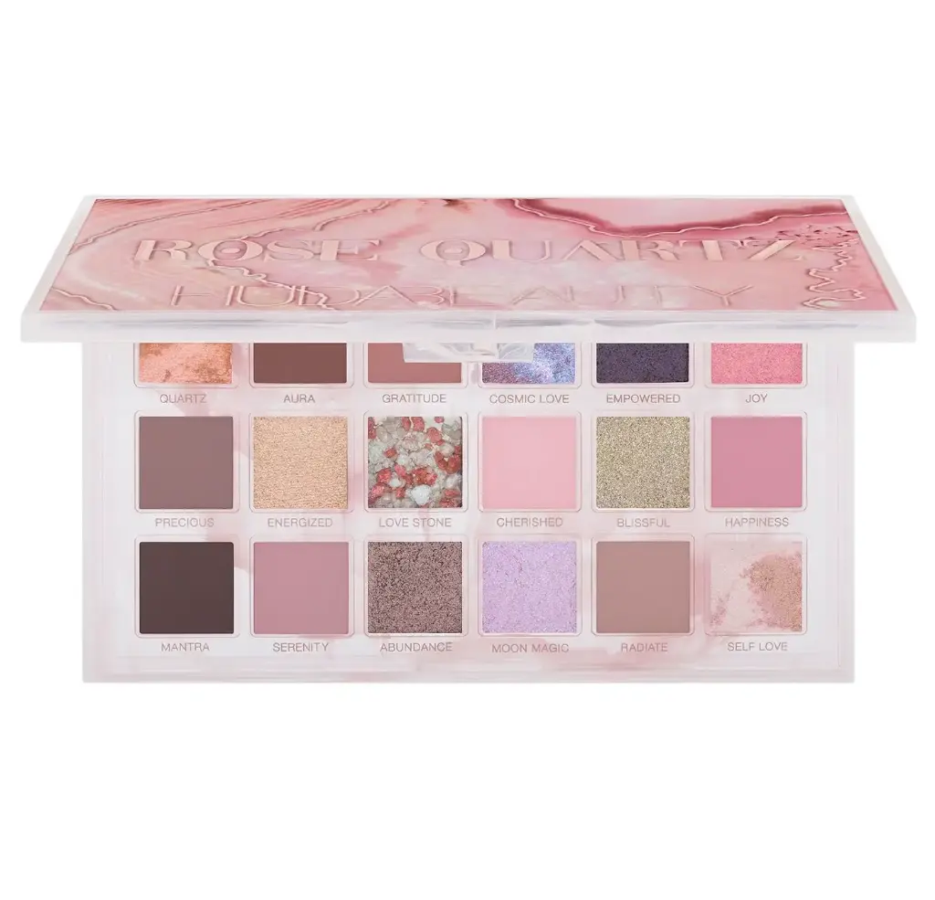 HUDA BEAUTY - ROSE QUARTZ EYESHADOW PALETTE 18COLORS