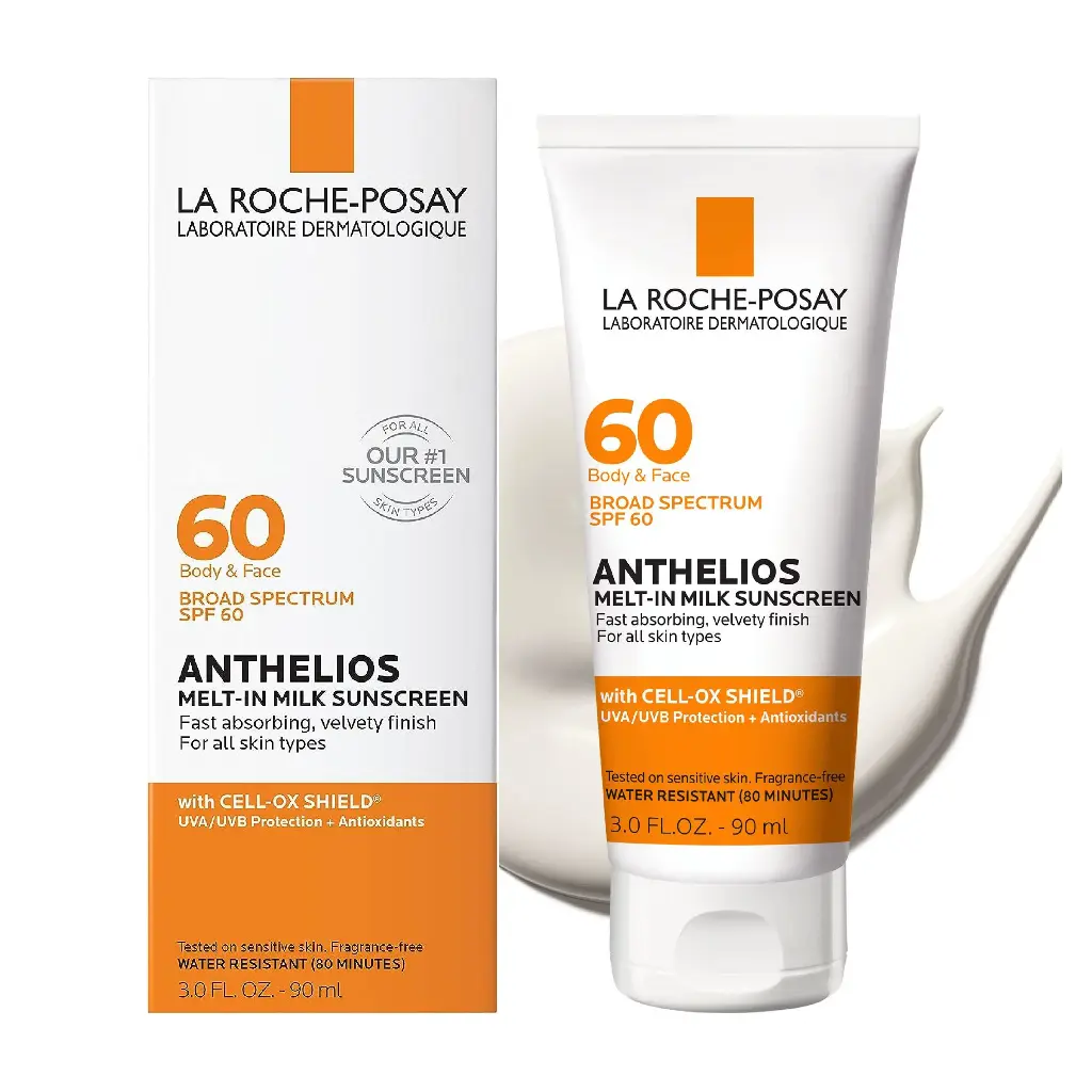 LA ROCHE POSAY - ANTHELIOS SUNSCREEN MELT-IN-MILK LOTION FACE AND BODY SUNSCREEN SPF60 90ML