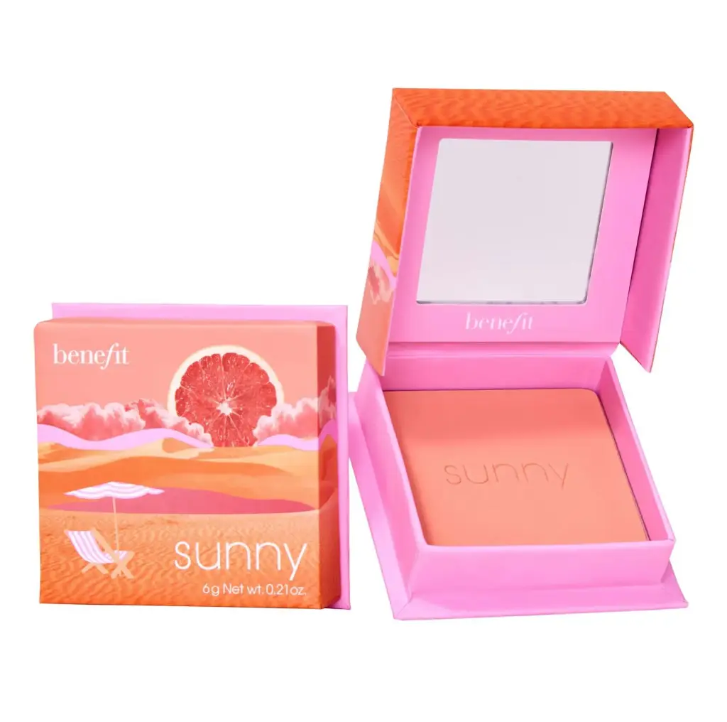 BENEFIT - WANDERFUL WORLD SILKY-SOFT POWDER BLUSH - SUNNY WARM CORAL BLUSH 6G