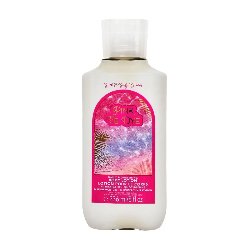BATH & BODY WORKS - PINK TIE DYE 24-HOUR MOISTURE BODY LOTION 236ML