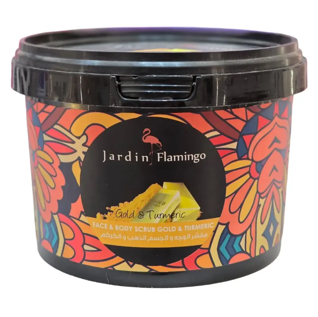 AL KAMAL SHAMPOO - JARD IN FLAMINGO FACE & BODY SCRUB GOLD & TURMERIC 400G