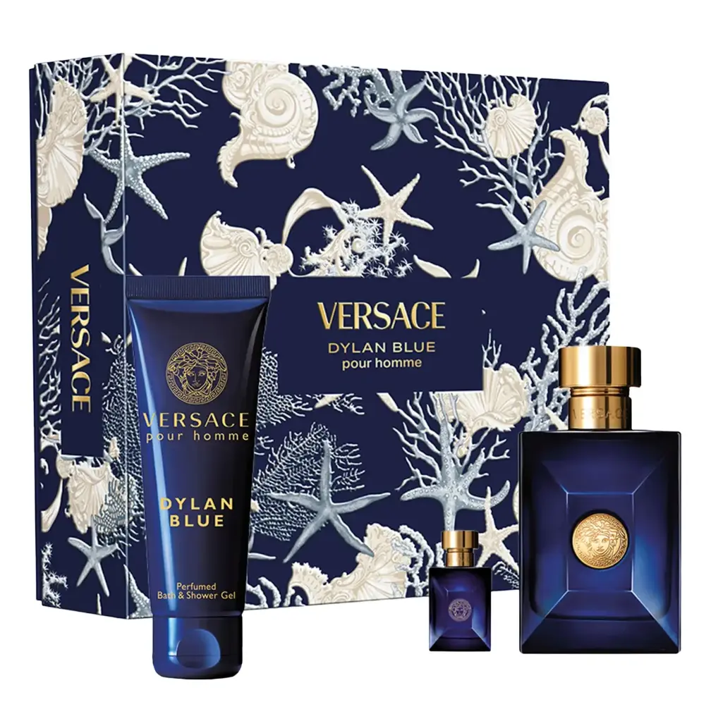VERSACE - GIFT SET DYLAN BLUE EDT 100ML + 5ML + SHOWER GEL 150ML