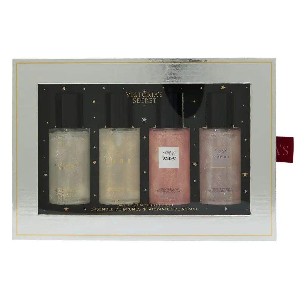 فيكتوريا سيكرت - طقم ترافل شيمر ميست 4 قطع × 75 مل
