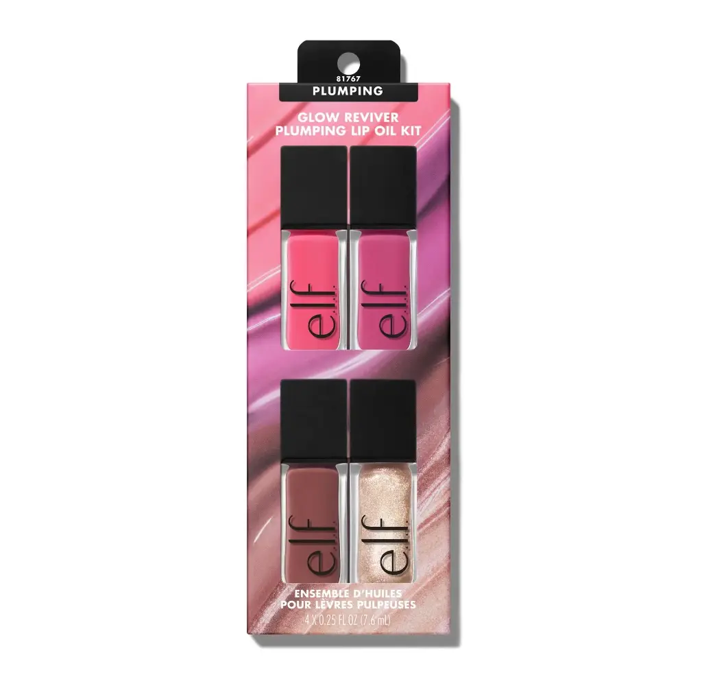 ELF - GLOW REVIVER PLUMPING LIP OIL KIT 4PCS * 7.6ML