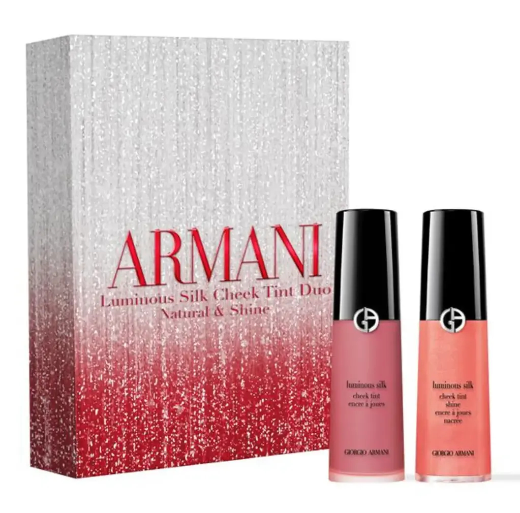 أرماني - طقم لومينوس سيلك لتلوين الخدود شاين شيك تينت 62 ديليكيت مواف 12 مل + شيك تينت شاين 50اس كوزمك 12 مل