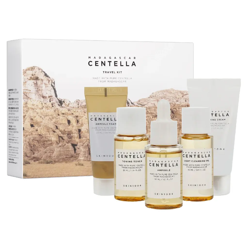 سكين1004 - مدغشقر سنتيلا طقم السفر للعناية بالبشرة 5 قطع