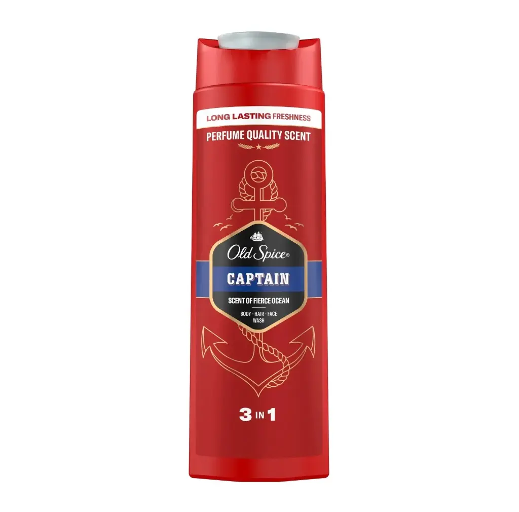 OLD SPICE - CAPTAIN SCENT OF FIERCE OCEAN SHOWER GEL & SHAMPOO 400ML