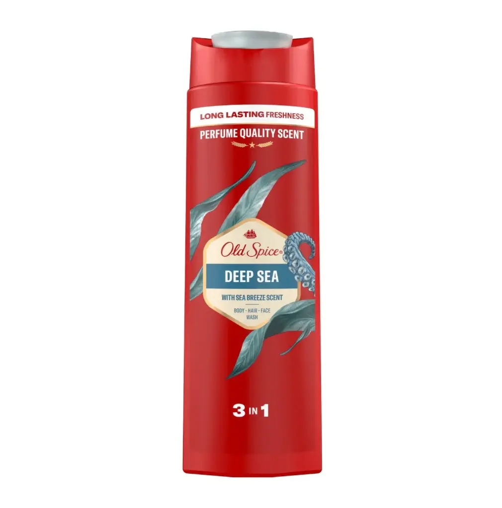 OLD SPICE - DEEP SEA WITH SEA BREEZE SCENT SHOWER GEL & SHAMPOO 400ML