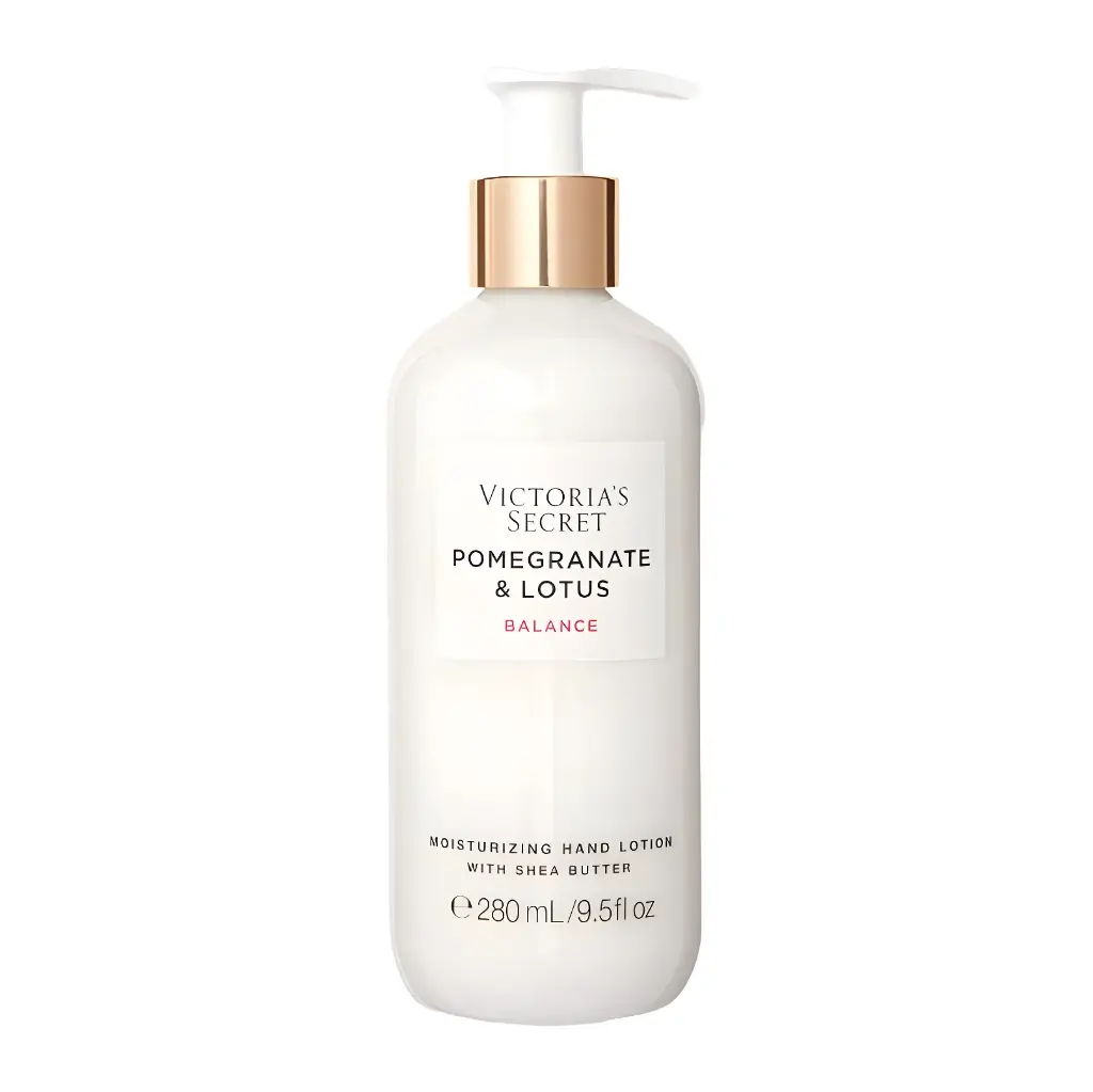 VICTORIAS SECRET - MOISTURIZING HAND LOTION WITH SHEA BUTTER POMEGRANATE & LOTUS SCENT 280ML