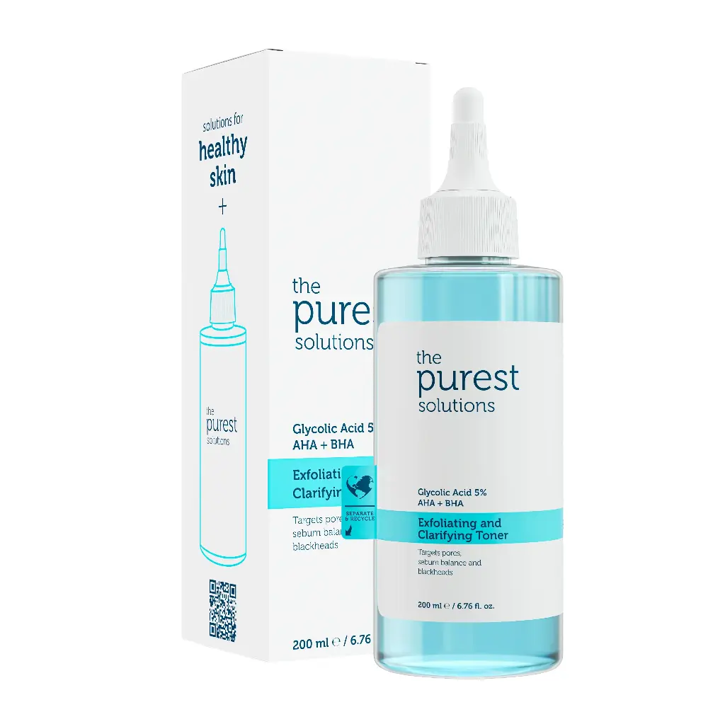 THE PUREST SOLUTIONS - GLYCOLIC ACID 5% AHA + BHA EXFOLIATING AND CLARIFYING TONER 200ML