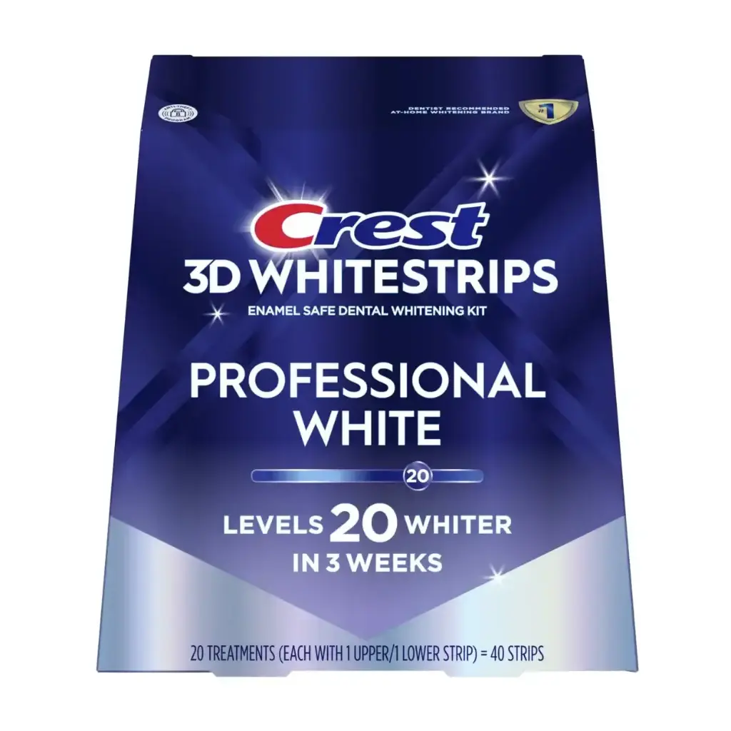 CREST - 3D WHITESTRIPS PROFESSIONAL WHITE LEVELS 20 WHITER IN 3 WEEKS 40STRIPS