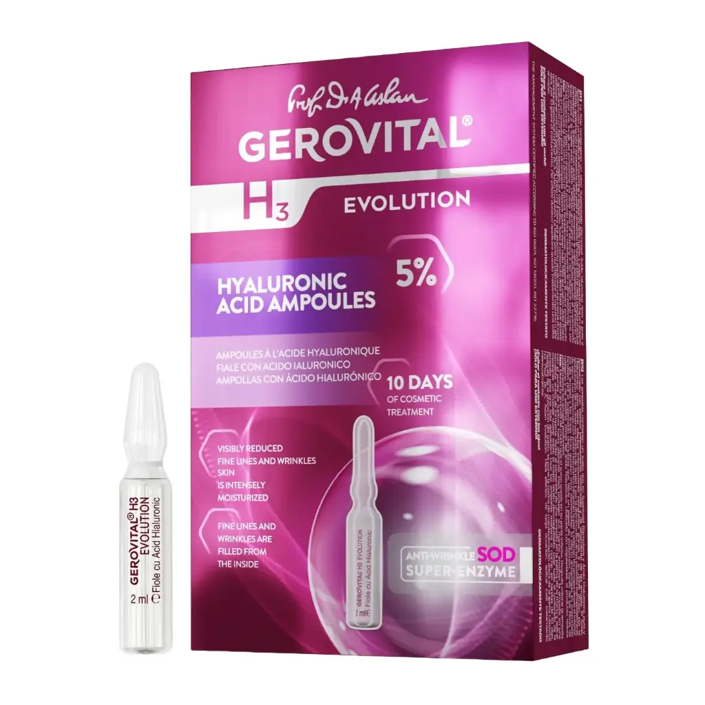 GEROVITAL - H3 EVOLUTION HYALURONIC ACID AMPOULES 5% 10 AMPOULES