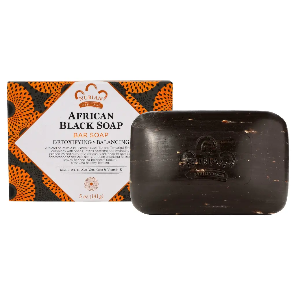 NUBIAN HERITAGE - AFRICAN BLACK BAR SOAP 142G