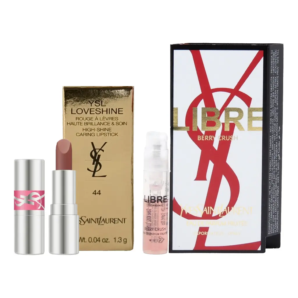 YVES SAINT LAURENT YSL - LIBRE BERRY CRUSH EDP 1.2ML + LOVESHINE ROUGE 44 NUDE 1.3G