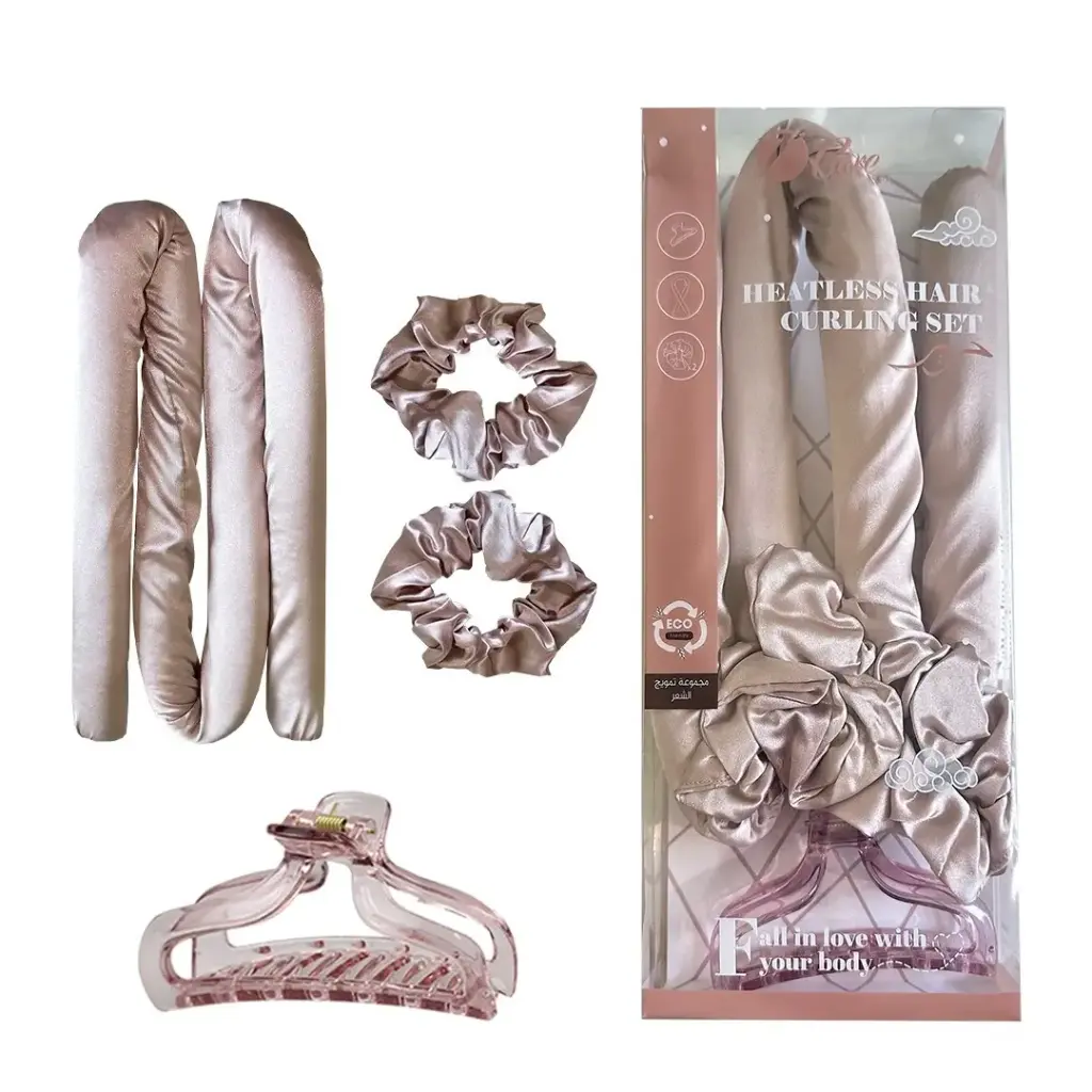 TRIPLE CARE - HEATLESS HAIR CURLING SET 4PCS