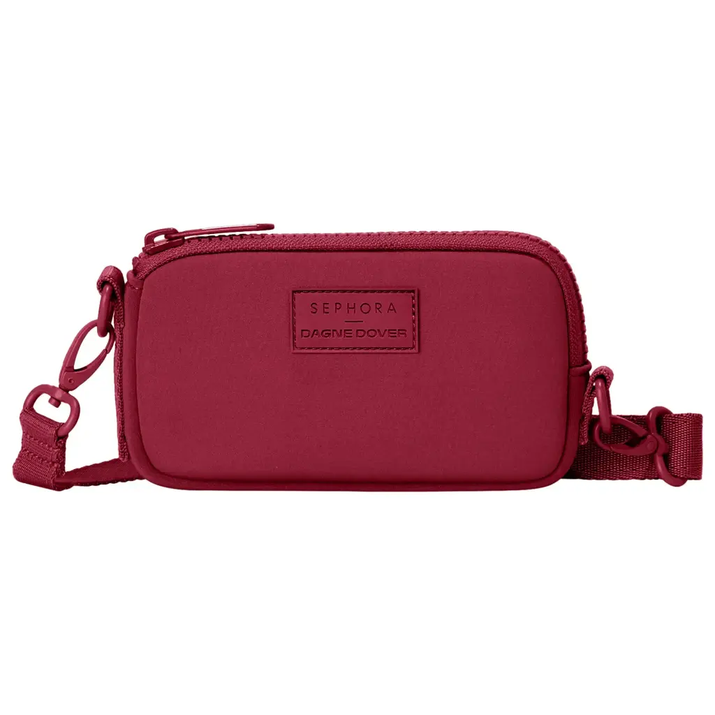 DAGNE DOVER X SEPHORA - MARA PHONE SLING CROSSBODY BAG SPICE RED NEW NEOPRENE