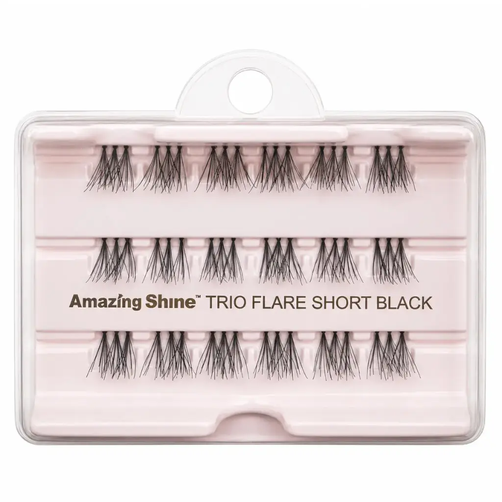 AMAZING SHINE - 362 TRIO FLARE MEDIUM BLACK EYELASHES