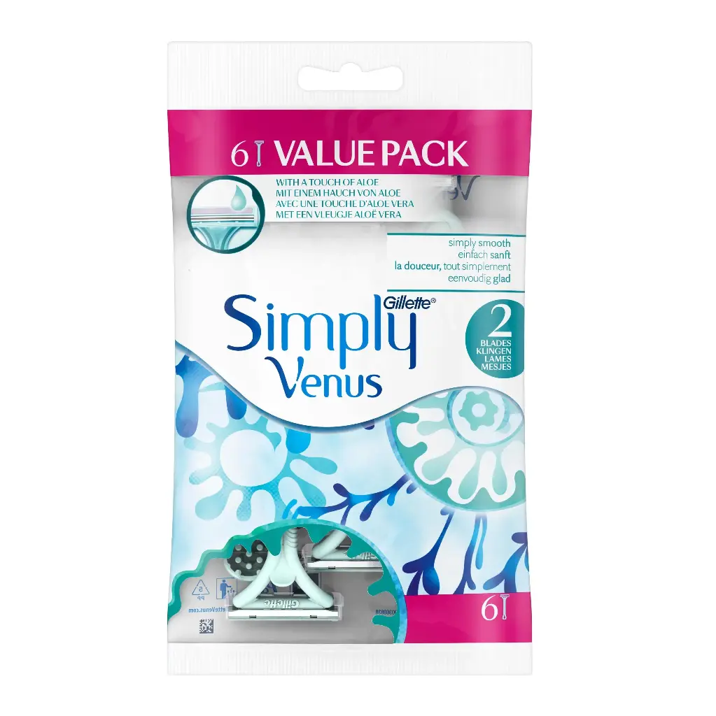 GILLETTE - SIMPLY VENUS RAZOR 6PCS