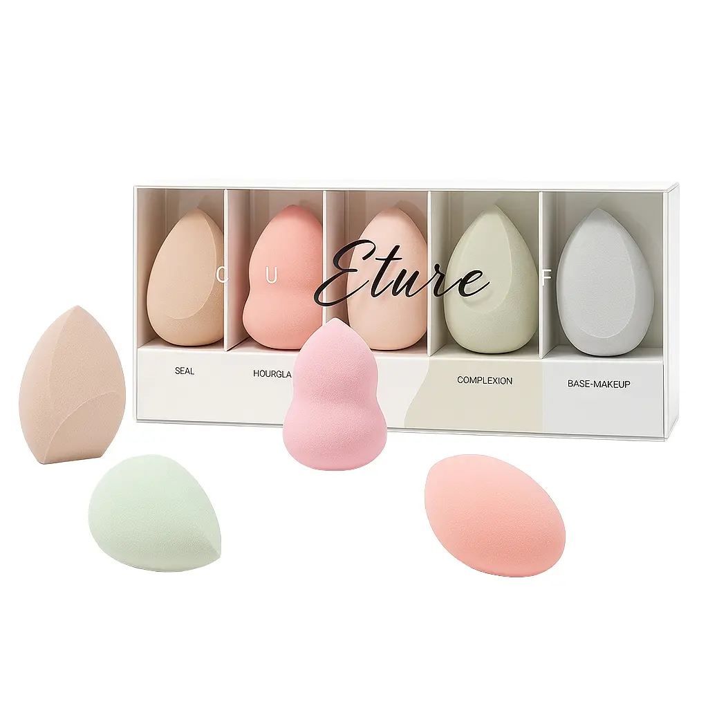 او تو او - طقم مجموعة اسفنج ميك اب 5 قطع