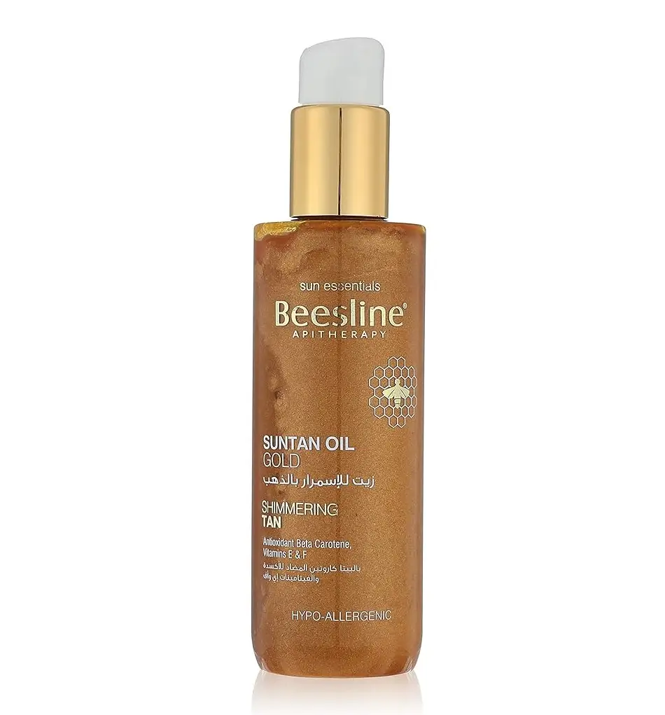 BEESLINE - SUNTAN OIL GOLD SHIMMERING TAN 200ML‏