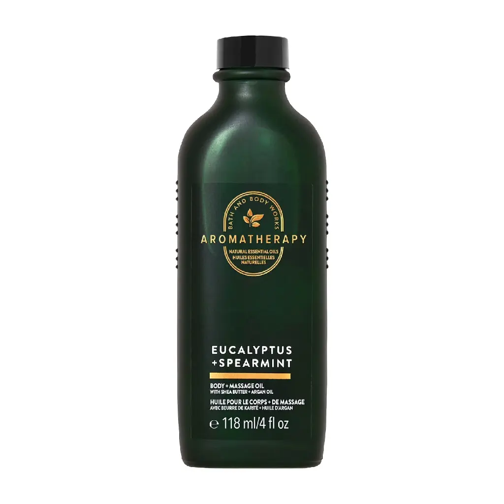 BATH & BODY WORKS - AROMATHERAPY EUCALYPTUS SPEARMINT BODY AND MASSAGE OIL 118ML
