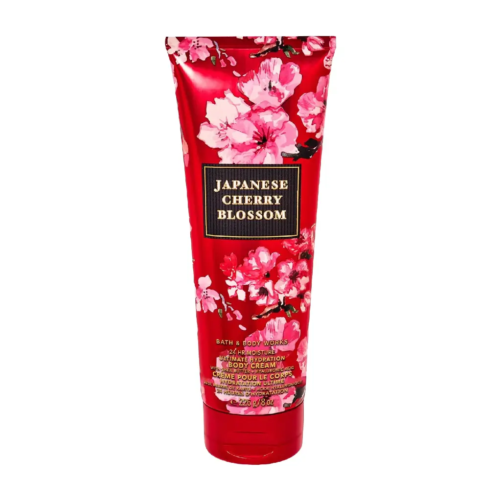 BATH & BODY WORKS - JAPANESE CHERRY BLOSSOM 24H MOISTURE ULTIMATE HYDRATION BODY CEARM 226G