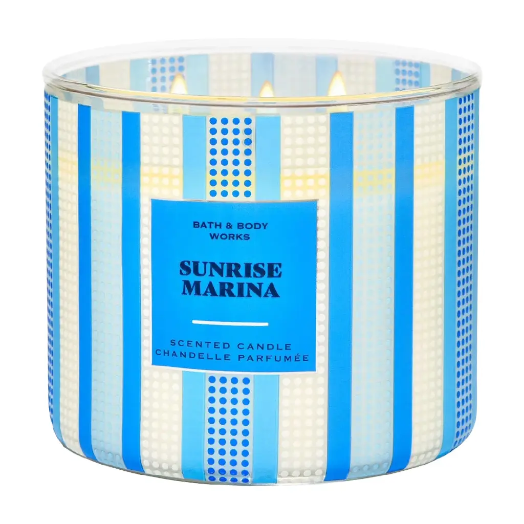 BATH & BODY WORKS - SUNRISE MARINA SCENTED CANDLE 411G