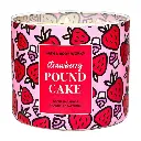 BATH & BODY WORKS - STRAWBERRY POUND CAKE SCENTED CANDLE 411G