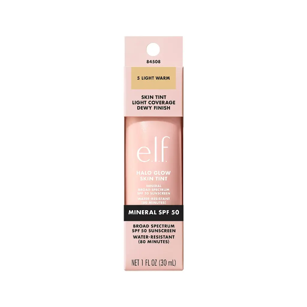 ELF - HALO GLOW SKIN TINT LIGHT COVERAGE DEWY FINISH FOUNDATION MINERAL SPF50 - 30ML