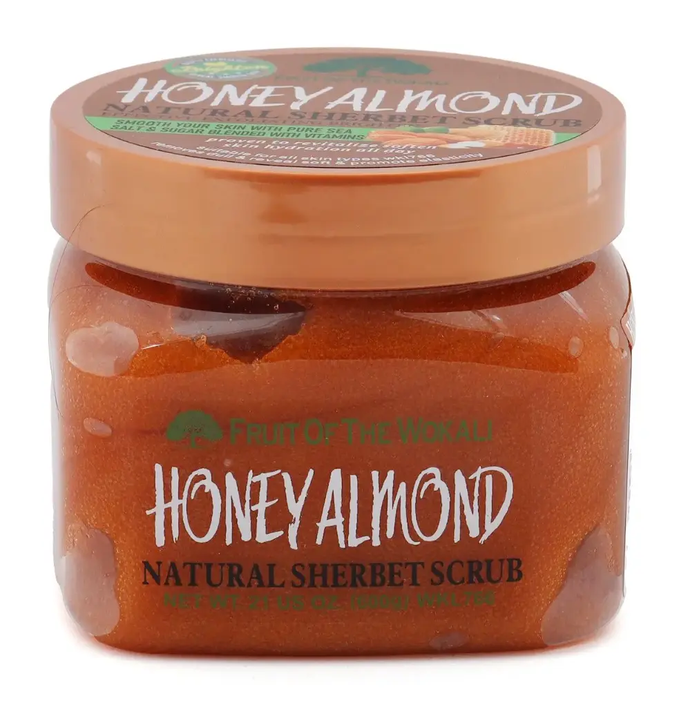 فروت أوف ذا ووكالي - مقشر جسم طبيعي بالعسل واللوز الفاخر 600 جرام