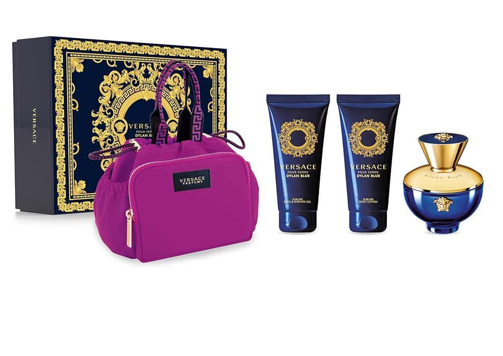 VERSACE - GIFT SET DYLAN BLUE EDP 100ML + BODY LOTION 100ML + SHOWER GEL 100ML + HAND BAG