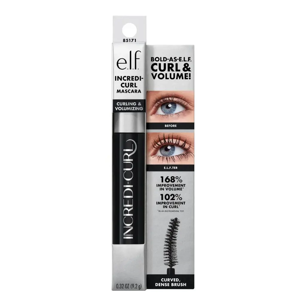 E.L.F - INCREDI-CURL CURLING & VOLUMIZING MASCARA - PITCH BLACK 9.2G