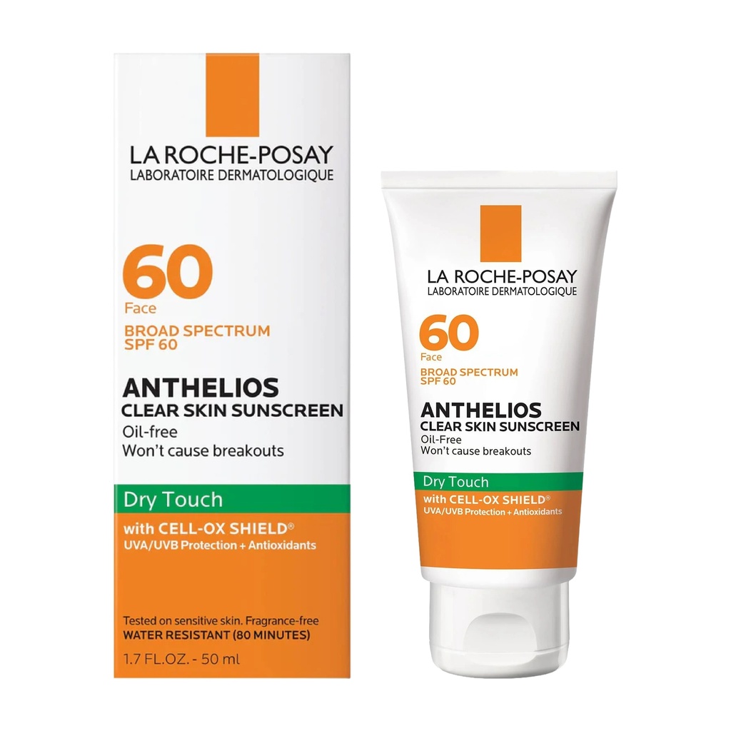 LA ROCHE POSAY - ANTHELIOS CLEAR SKIN DRY TOUCH FACE SUNSCREEN FOR ACNE PRONE SKIN SPF60 90ML