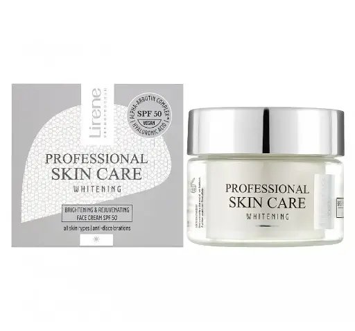 ليرين - كريم وجه للتفتيح وتجديد البشرة بعامل حماية من الشمس درجة 50 حجم 50 مل