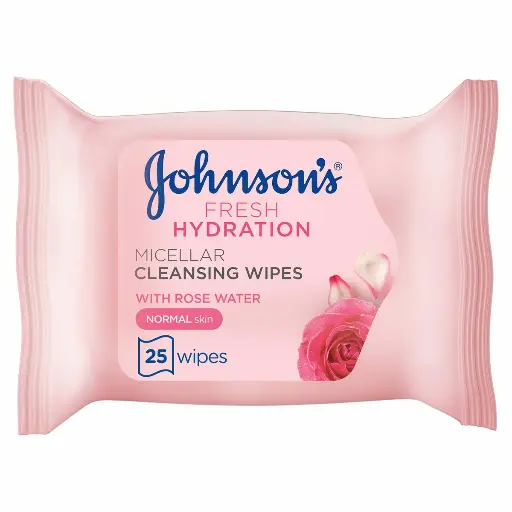 JOHNSON'S - CLEANSING WIPES FRESH HYDRATION MICELLAR NORMAL SKIN 25 PIECES