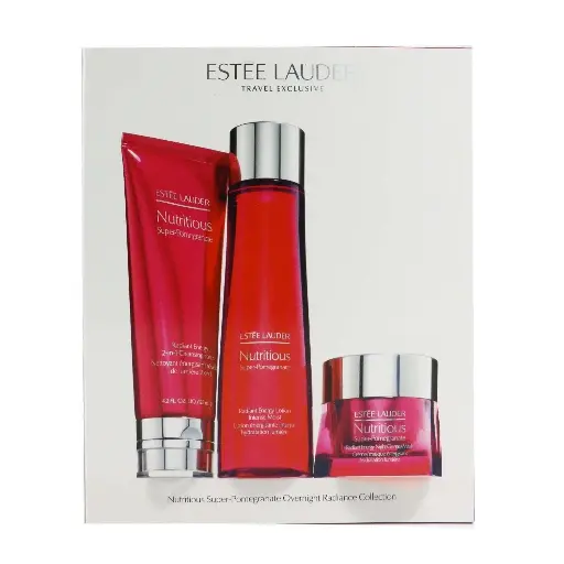 ESTEE LAUDER - NUTRITIOUS SUPER-POMEGRANATE OVERNIGHT RADIANCE COLLECTION 3PCS